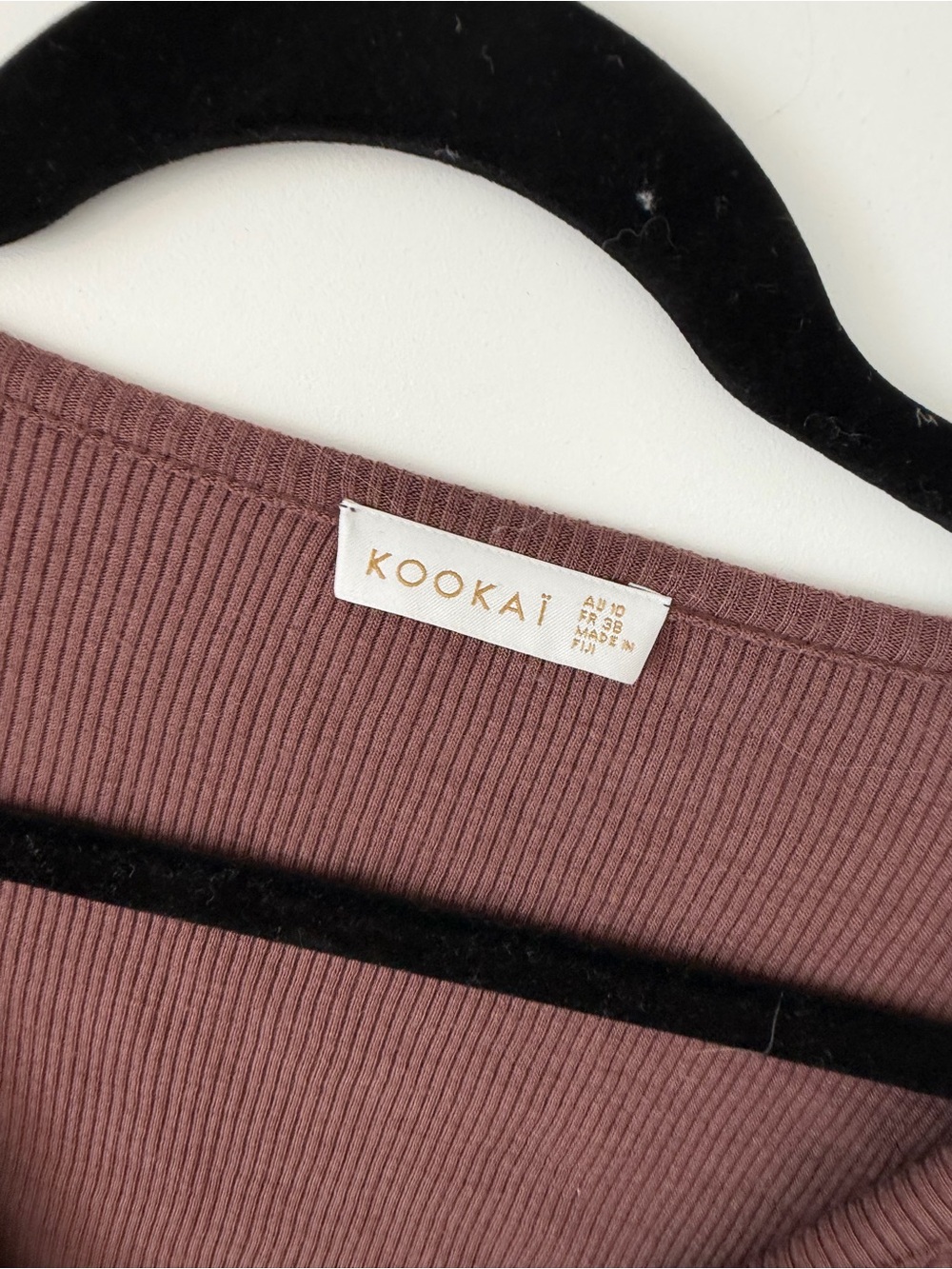 Kookai Dusty Rose Ribbed Button-Front Top - Picture 2 of 2